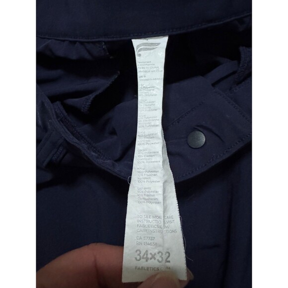 Fabletics The Only Pant Classic Fit Navy Performance Ankle Mens Size 34 x 32 - Picture 5 of 7